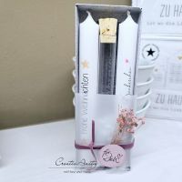 Wunscherfüller mit Kerzen als Geschenk verpackt - rosa